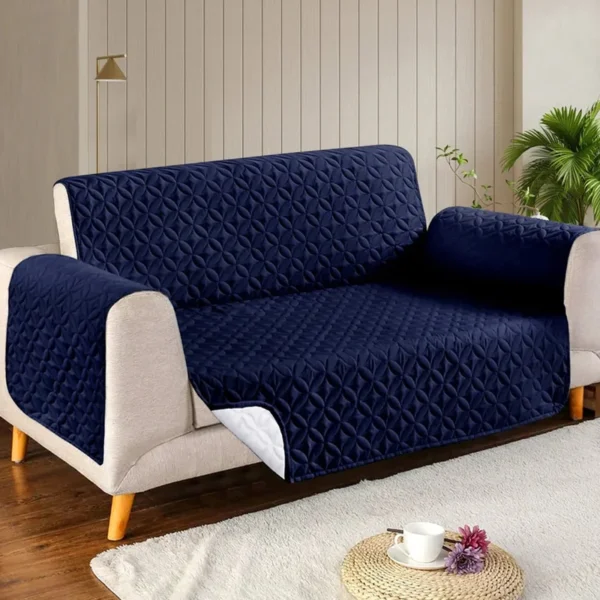 ultrasonic quilted sofa covers Navy color