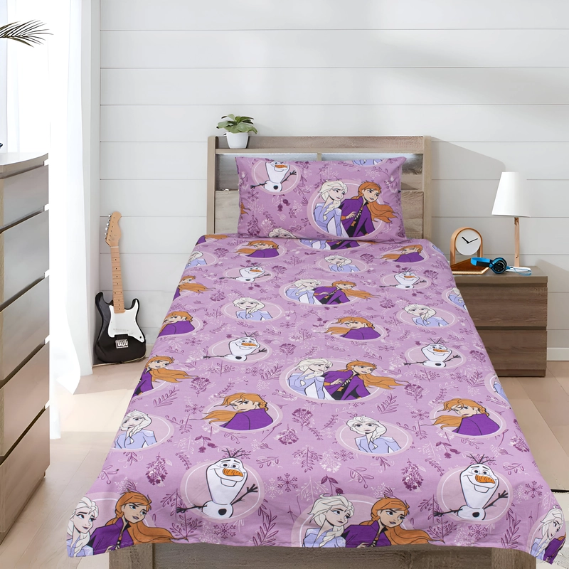 Cotton Single Bedsheet For Kids - FROZEN 100% Cotton Single Bedsheet For Kids - FROZEN