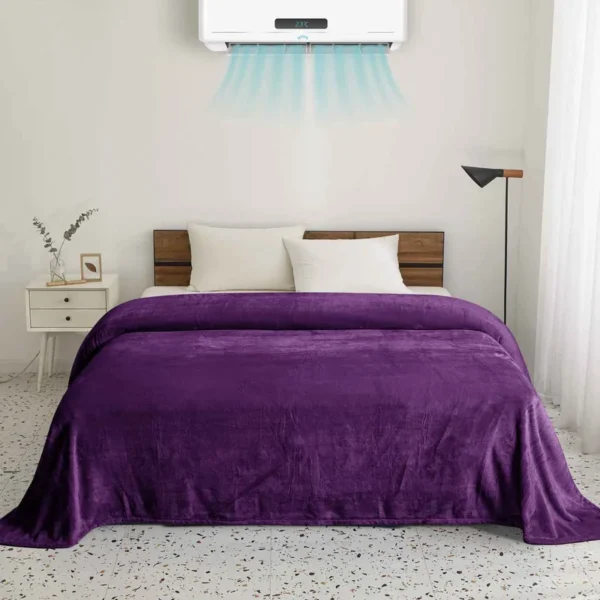 Lavender Purple Fleece Blanket - Image 4
