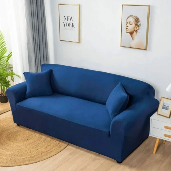 Premium Fitted Sofa Cover - Navy Color