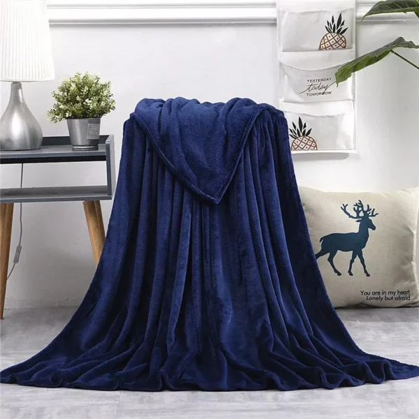 Navy Blue Fleece Blanket