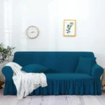 Premium Stretch Sofa Cover - Cyan