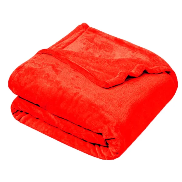 Crimson Red Fleece Blanket - Image 4