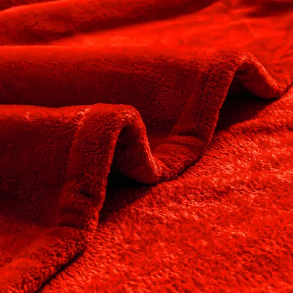 Crimson Red Fleece Blanket - Image 2