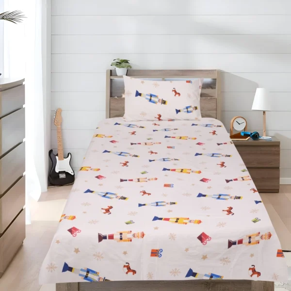 100% Cotton Single Bedsheet For Kids - KINGS