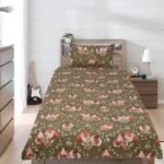 Cotton Single Bedsheet For Kids - RABBIT