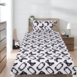 Cotton Single Bedsheet For Kids - GAME